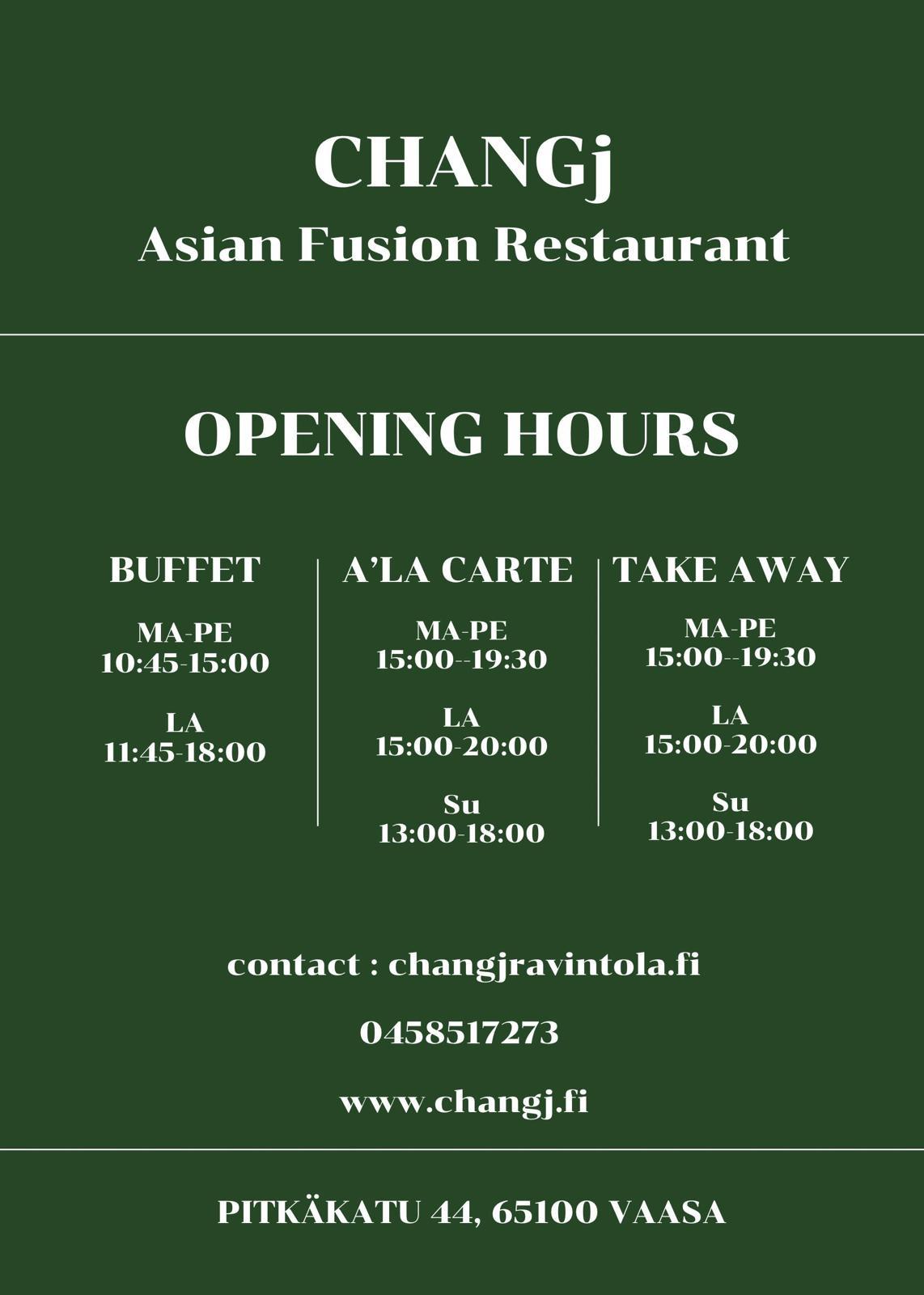 buffe lunch menu